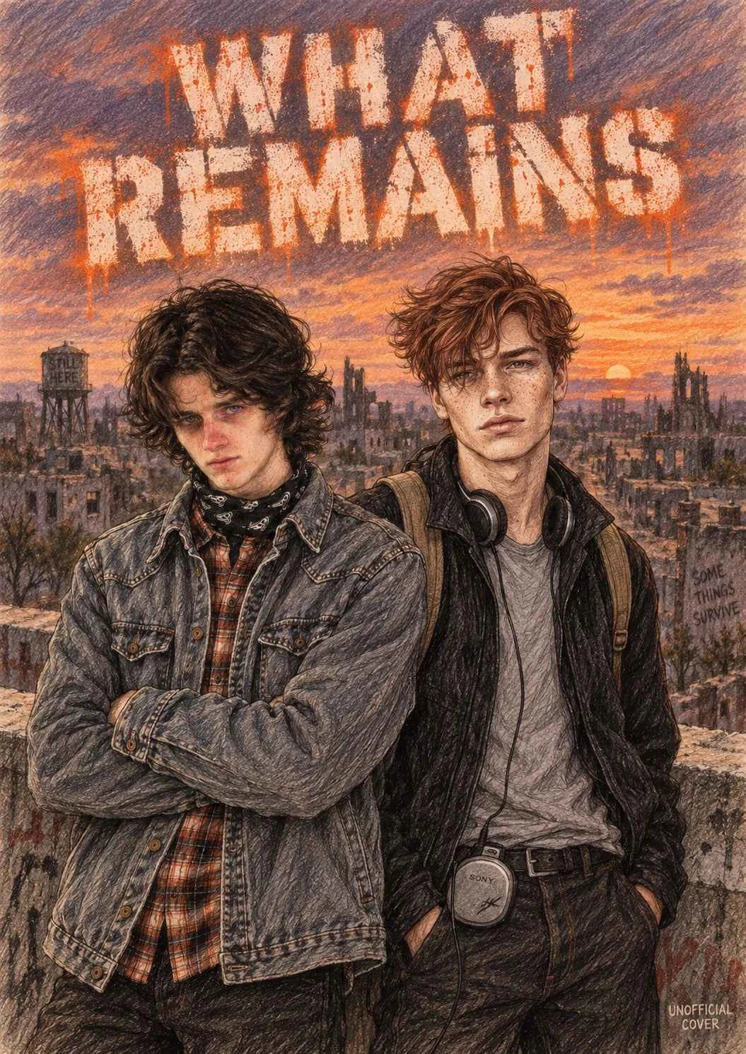 What Remains Book One by Sam Whatley, a post apocalyptic new adult book cover